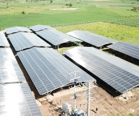 Điện-mặt-trời : Trên làm mái che mát - dưới trồng rau sạch tại TP HCM