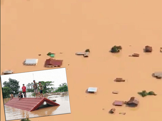 vỡ đập thủy điện ở Lào